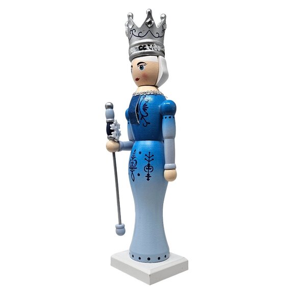Princess Blue Gown Silver Crown 14" Christmas Nutcracker - Picture 2 of 5